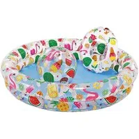Intex Planschbecken Intex Pool-Set Fruity mit Planschbecken, Wasserball, Schwimmring