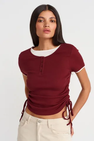 Damen Baumwoll Slim Fit Rundhals T-Shirt