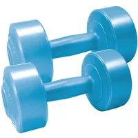 Best Sporting Kurzhantel Gymnastik Hantelset - 2 Hanteln mit je 2 kg, in Blau, Hantel-Set mit Kunststoffummantelung, somit schonend zum Boden