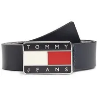 Tommy Jeans Ledergürtel TJW HERITAGE PLAQUE Größenverstellbar durch Metallschnalle