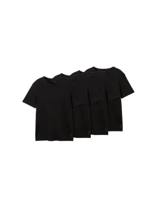 Tom Tailor - T-Shirts aus Baumwolle im 4er-Pack black - Gr. - XL