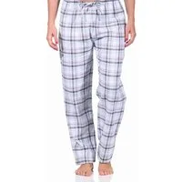 Normann Pyjama Damen Flanell Schlafanzug Hose kariert aus Baumwolle - 222 222 15 870