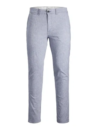 JACK&JONES - JJIMARCO JJDAVE LINEN AKM BLUE INDIGO blue indigo - Gr. - 30/34