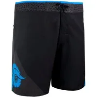 GUGGEN Mountain Badehose Badehose Herren Nahtloser Reißverschlusstasche Surfshorts Badeshorts Beachshorts Männer mit karierten Muster Schwarz Blau