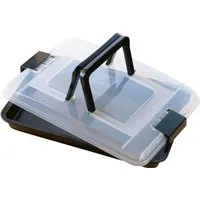 Kaiser Backformen Backform Inspiration, (2-tlg), Backblech mit Transporthaube und klappbarem Griff, antihaftbeschichtet
