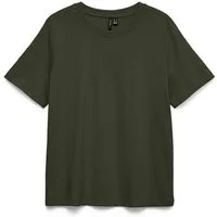Vero Moda Kurzarmshirt VMPAULINA SS T-SHIRT GA JRS NOOS Baumwolle, regular fit