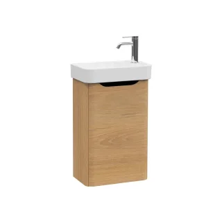 VitrA New Integra Round Set Handwaschbecken mit Unterschrank 1 Tür Türanschlag rechts 45 Gold,69837 69837