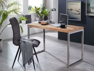 Schreibtisch Computertisch Bürotisch NUKA 120x60x76 cm Holz Akazie