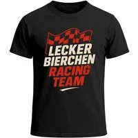 MoonWorks Print-Shirt Herren T-Shirt für das Oktoberfest Lecker Bierchen Racing Team mit Print