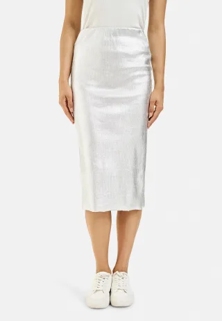 Smith&Soul - Coated Jersey Skirt mid grey - Gr. - S