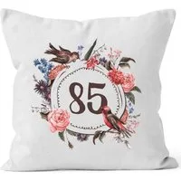 MoonWorks Dekokissen Kissen-Bezug Geburtstag 85 {85_ausgeschrieben} Geschenk-Kissen Blumen