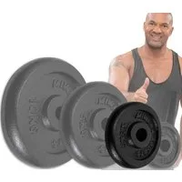 Miweba Sports Hantelscheibe Profi Gusseisen Hantelscheiben HSG - 1.25 - 10 kg, 10 kg, (4er-Set, Hantelscheibenset, Hantel Gewichte Set, Gewicht Scheiben, Muskelaufbau, Workout, Training, Ganzkörpertraining, 4-tlg., 4x 2,5 kg, Ø 30mm, Gusseisen, 16.0 