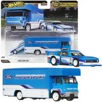 Hot Wheels Spielzeug-Rennwagen Ford Capri GR5 & Fleet Flyer Hot Wheels Team Transport Fahrzeuge