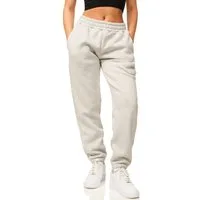 DAILY COTTON Jogginghose im Straight-Fit als Lange Trainingshose Sweatpants Damen Freizeithose mit Bündchen aus Baumwolle