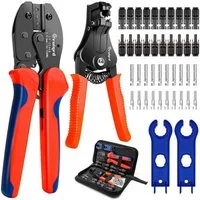 LuxusKollektion Zangenset Crimpzange Set 2,5/4/6 mm² PV Kabel Abisolierzange 10 Solarstecker
