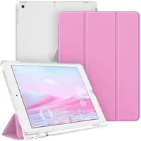 Fintie Tablet-Hülle für iPad 9. Gen 2021/8. Gen 2020/7. Gen 2019 10.2 Zoll mit Stifthalter, ultradünne leichte Case mit transparenter Rückseite & Auto Schlaf/Wach