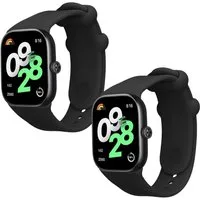 kwmobile 2x Uhrenarmband für Xiaomi Redmi Watch 4 / Watch 5 / Watch 5 eSIM Smartwatch, 2-tlg., Fitnesstracker Band Set aus TPU Silikon - Ersatzarmband Smartwatch