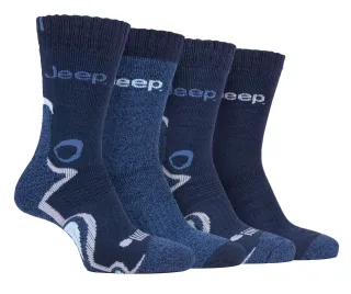 JEEP - 4 Paar Herren Anti Blister dick gepolstert Luxus Boot Socken