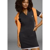 KangaROOS Sweatkleid in Longform, aus Baumwoll-Sweatqualität, mit Kängurutasche
