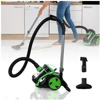 Clanmacy Bodenstaubsauger Staubsauger ohne Beutel,3,0L Staubbehälter,inkl. Zusatzdüsen,900W, 899 W, Moderne beutellose Multi-Zyklon-Technologie