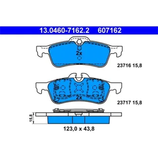 ATE Bremsbel?ge hinten Mini Cabriolet R50 R52 R53