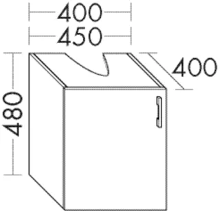 Burgbad Waschbecken-Unterschrank System 30 Preisgruppe 4 Sana 480x450x400 Eiche Hellgrau WVIV045LF6332