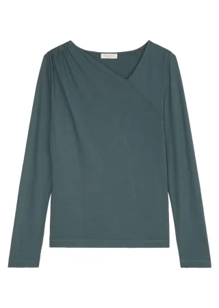 Marc OPolo Casual - Longsleeve regular grün - Gr. - XL