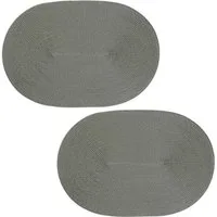 Haus und Deko Platzset Platzset 2er Set oval ca. 45x30 cm Platzdeckchen Tischset geflochtene, (2-St)