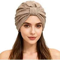 Zaewry Kopftuch Damen Paillettenkopftuch, Glitzer Vorbinde Kopftuch, Weiches Elastisches Kopftuch