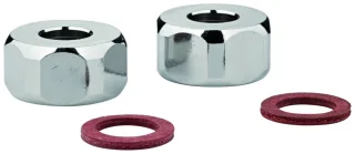 Grohe Verschraubung 12901 1/2" Bohrung 10,5mm vernickelt 2 Stück chrom, 1290100M 1290100M