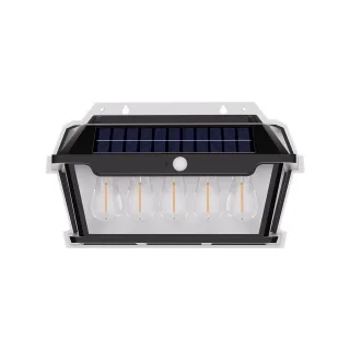 Elfeland HW-999 Solar Wall Light Motion Sensor 3 Modes Warm Light Waterproof Outdoor Garden Fence Courtyard Lamp Tungste