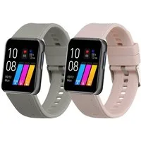 kwmobile 2x Uhrenarmband für GRV 22mm Smartwatch Armband Smartwatch, 2-tlg., Fitnesstracker Band Set aus TPU Silikon - Ersatzarmband Smartwatch