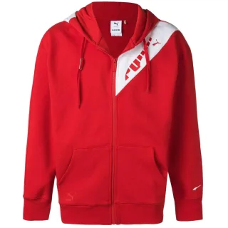 Puma x Ader Fehler Full Reißverschluss Hoodie Kapuzen -Sweatshirt Red White 578492 64