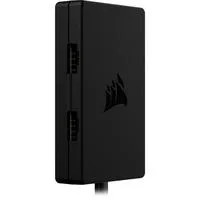 USB 2.0 Hub intern, USB 9Pin Header Buchse > 4x 9Pin Header, USB-Hub schwarz, Kabellänge 450mm