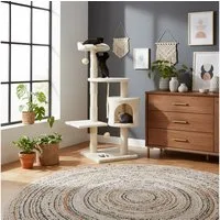 belviona Kratzbaum kompakt 112 cm, mit Spielbällen, Sisal & Kuschelhöhle