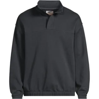 Sweatshirt mit Zipper, Herren,  Grau, Baumwolle, by Lands' End