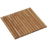 Cinas Badematte Bath, Höhe 3 mm, Teakholz, Runde Silhouette, stabile Basis, vielseitig kombinierbar
