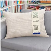 Selfitex Dekokissen Breitcord 60x80 inkl. Füllkissen, weicher Cord Stoff, 1x Kissenbezug & 1x Kissenfüllung