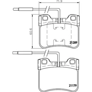 Hella Bremsbel?ge vorne Citroen Ax Saxo Peugeot 106 8DB355007-811