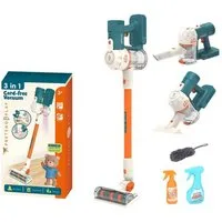 CLTYQ Kinder-Staubsauger 3-in-1-Kinder-Staubsauger,Spielzeugstaubsauger für Kinder ab 3 Jahren, mit Licht und Sound,Kinderstaubsauger mit Echter Saugfunktion
