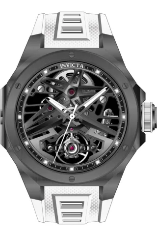 Invicta Celestial 70104 Herrenuhr - Mechanisches Werk - Edelstahl mit schwarzem Zifferblatt - 43 mm