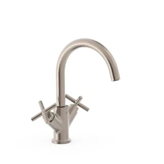 Tres 2 Griff Waschtischarmatur L Mit Griff G3/8" flexible Anschlussschläuche, 28320301AC 28320301AC