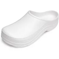 Ladeheid Gartenclogs für Damen Ultraleicht EVA Gartenschuhe LA-CA-25 Clog (37 EU, Weiß) Wasserdicht & Flexibel