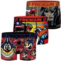 Freegun Boxershorts Jungen Comic Print Trunks Regular Fit (3-St) ohne Eingriff mit Stretch