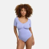 cfab (creamy fabrics) Shaping-Body T-Shirt Bodysuit Sculpting Shapewear mit String-Soft Violet-2XL (1-tlg)