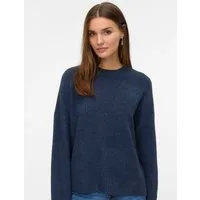 Vero Moda Strickpullover VMBOOM LS O-NECK PULLOVER GA NOOS Materialmix, loose fit
