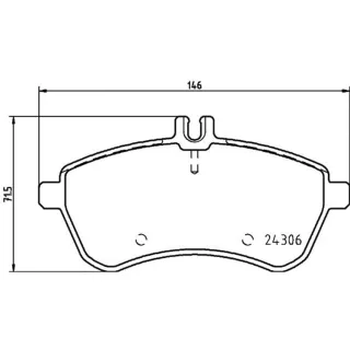 Hella Bremsbel?ge vorne Mercedes C-Klasse W204