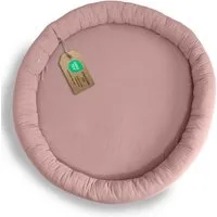 lilimaus Bodenkissen Sitzkissen für Kinder aus Musselin - Spielmatte & Kuschelecke, mit zarter Rüscheneinfassung - zum Lesen, Spielen & Kuscheln