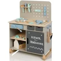 MUSTERKIND® Spielwerkbank Fagus, warmgrau/natur
