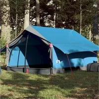 furnicato Faltzelt Campingzelt Scout-Form 193x122x96 cm Blau, (1 tlg), Wetterfestes Trekkingzelt mit E-Anschluss und integrierten Netzwänden